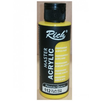 R-112 Ακρυλικό Χρώμα Κίτρινο 120ml Rich